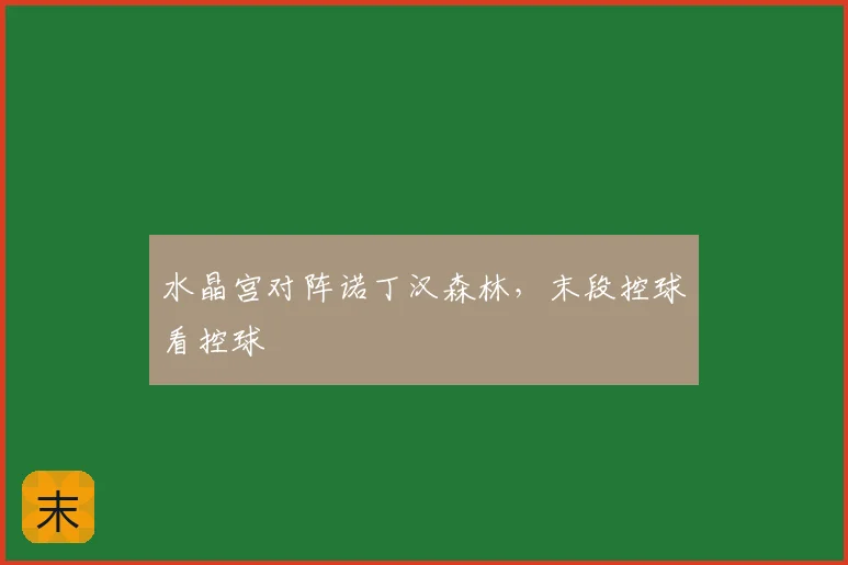 水晶宫对阵诺丁汉森林,末段控球看控球